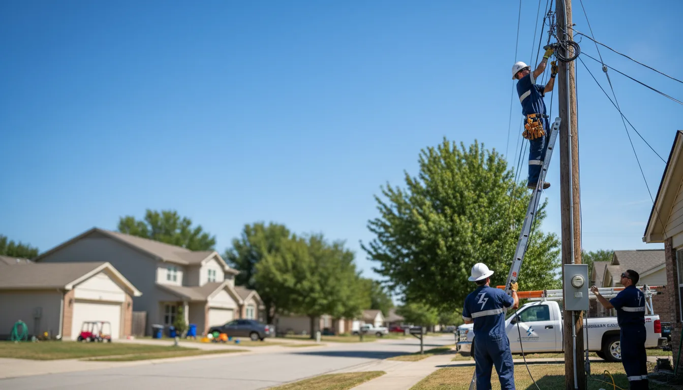 Residential electrician providing installation services in Fairmount, IL